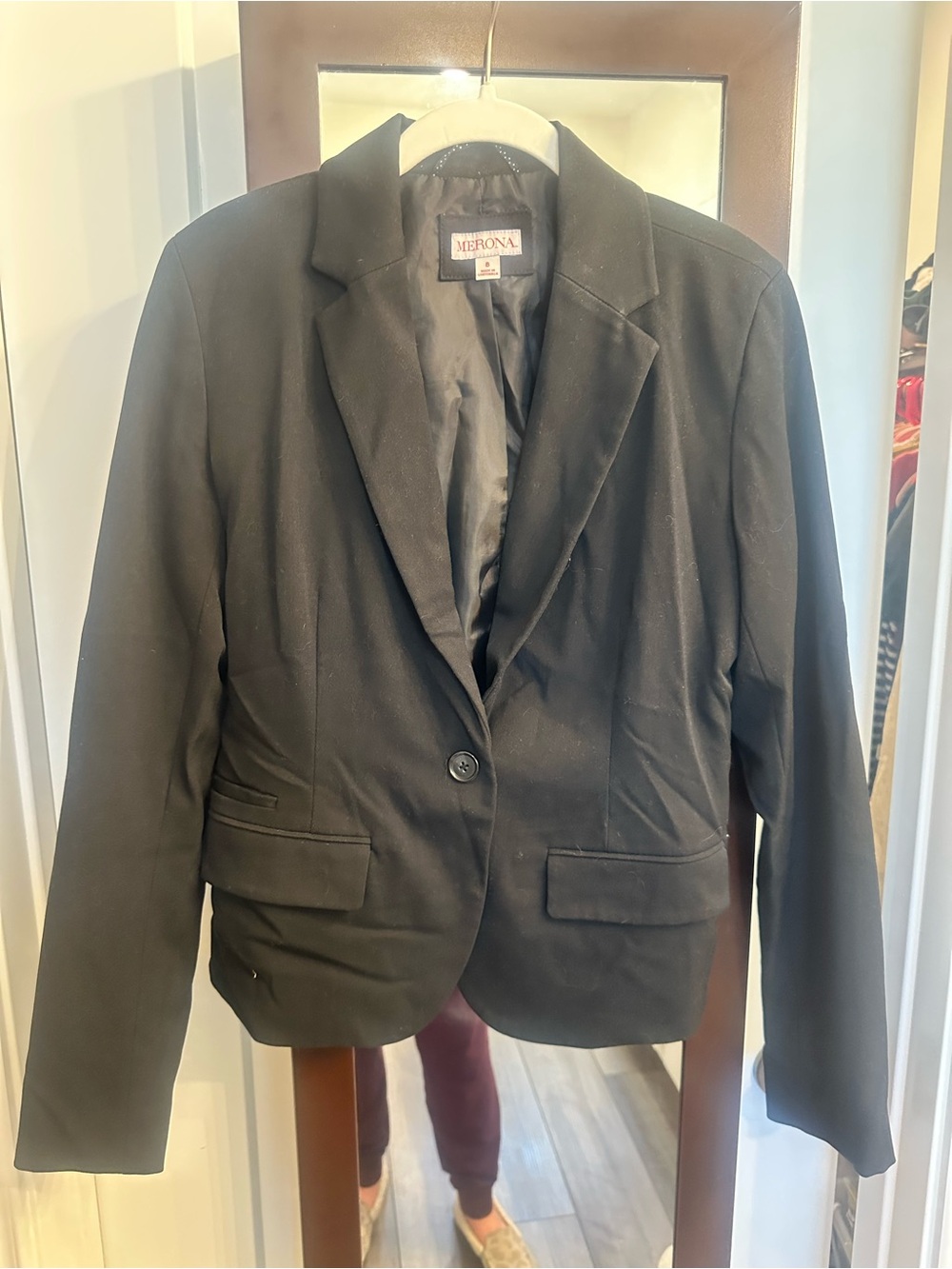 Merona Black Single-Button Tailored Blazer